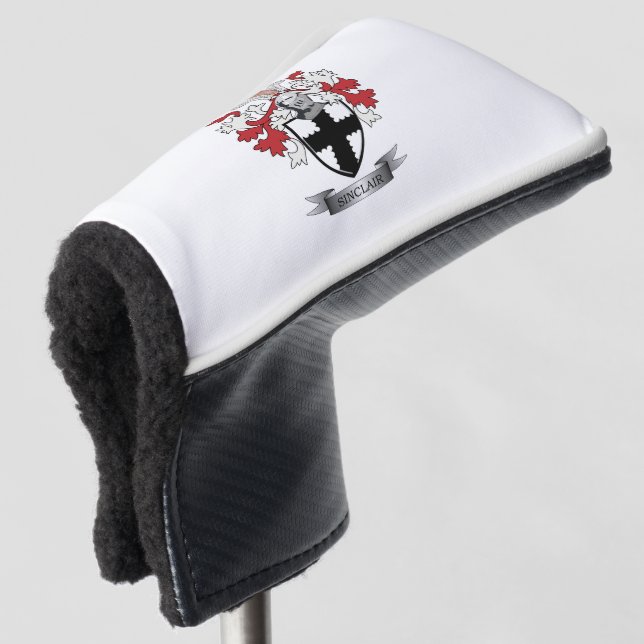 Sinclair Family Crest Coat of Arms Golf Head Cover (3/4 Front)