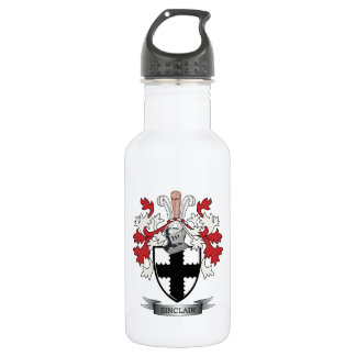 Sinclair Family Crest Coat of Arms Water Bottle