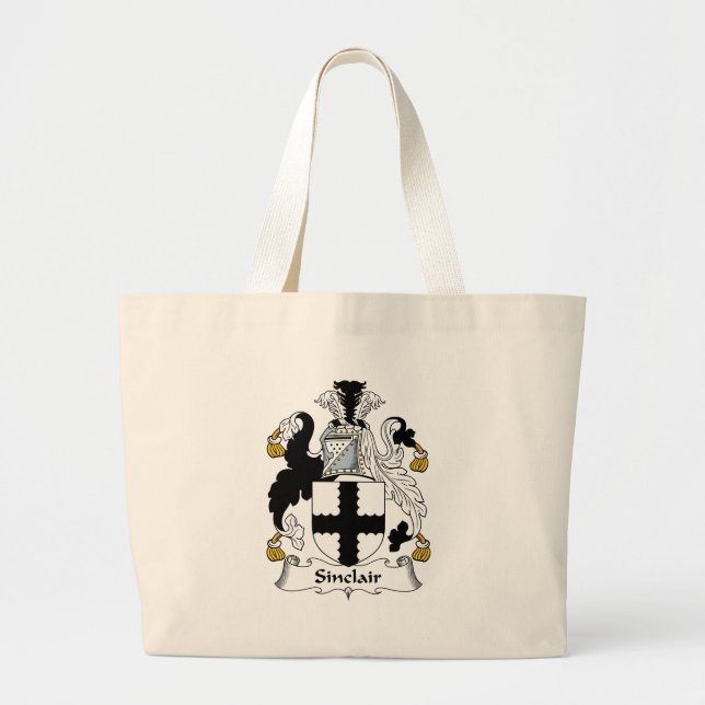 Sinclair Family Crest Large Tote Bag (Front)