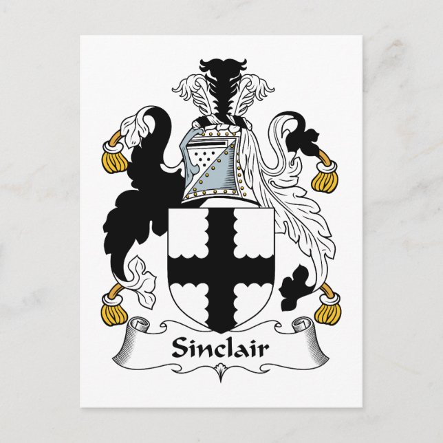 Sinclair Family Crest Postcard (Front)