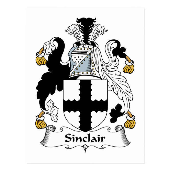 Sinclair Family Crest Postcard