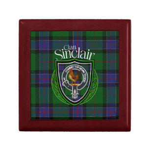 Sinclair Scottish Clan Tartan & Crest Gift Box