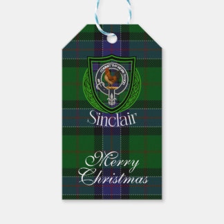 Sinclair Scottish Clan Tartan & Crest Gift Tags
