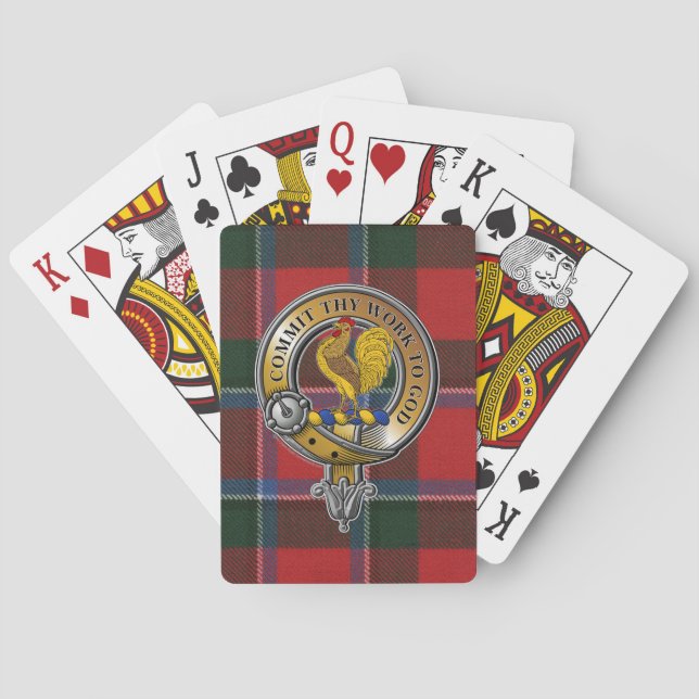 Sinclair Tartan & Badge Poker Cards (Back)