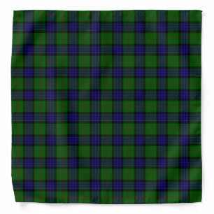 Sinclair tartan blue green plaid bandana