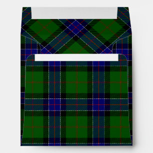 Sinclair tartan blue green plaid envelope