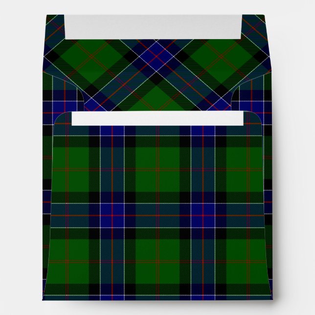 Sinclair tartan blue green plaid envelope (Back (Bottom))
