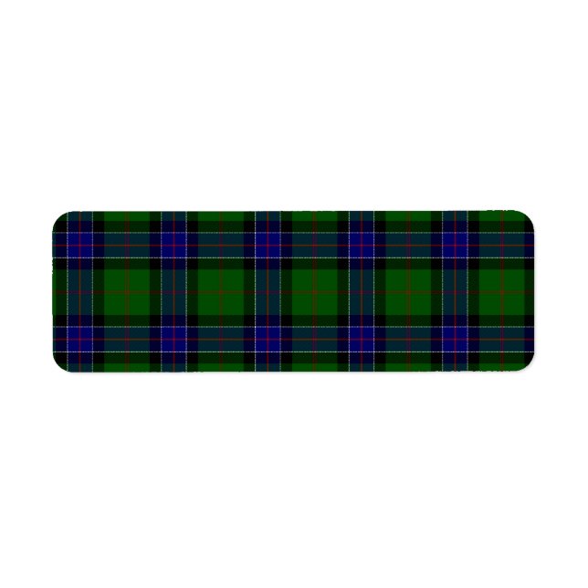 Sinclair tartan blue green plaid label (Front)