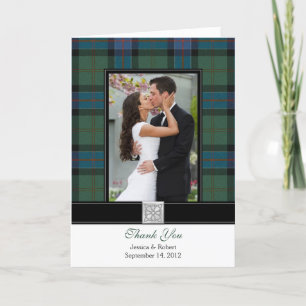 Sinclair Tartan Photo Wedding Thank You Card