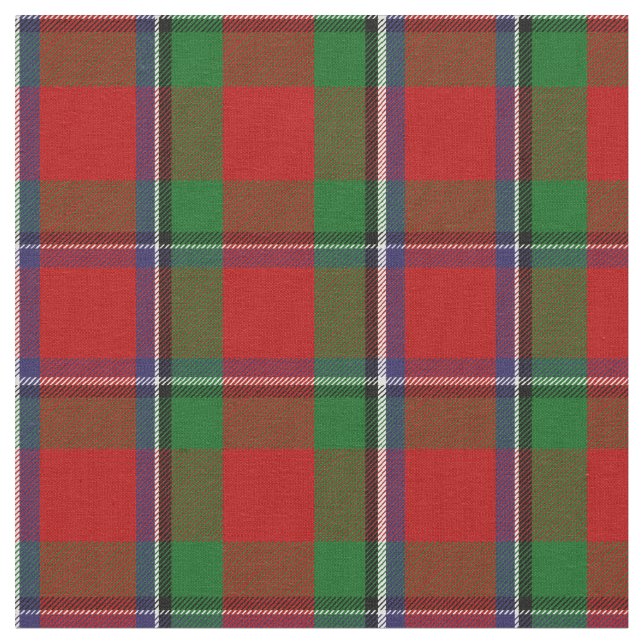 Sinclair Tartan Print Fabric (Close Up)