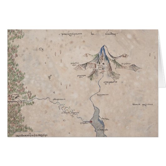 Sindarin Map of The Lonely Mountain Cards (Front Horizontal)