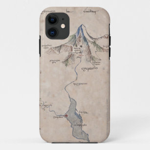 Sindarin Map of The Lonely Mountain iPhone 11 Case