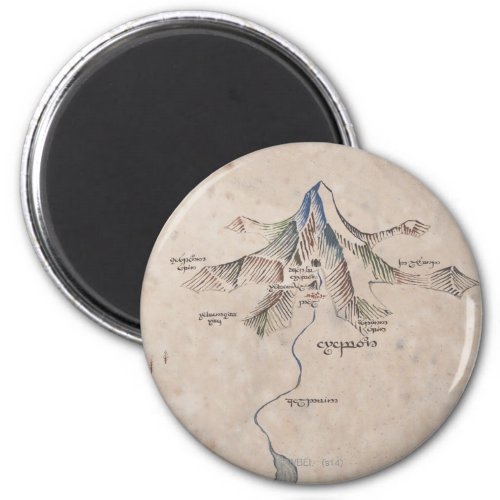 Sindarin Map of The Lonely Mountain Magnet