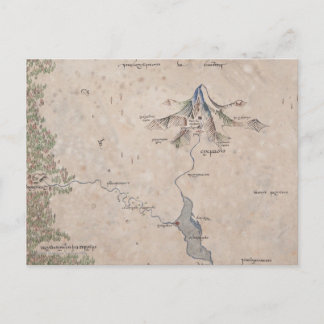 Sindarin Map of The Lonely Mountain Postcard