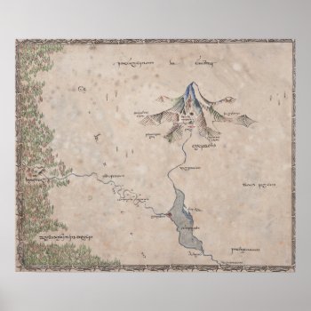 Sindarin Map Of The Lonely Mountain Poster by thehobbit at Zazzle