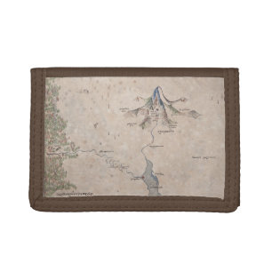 Sindarin Map of The Lonely Mountain Tri-fold Wallet