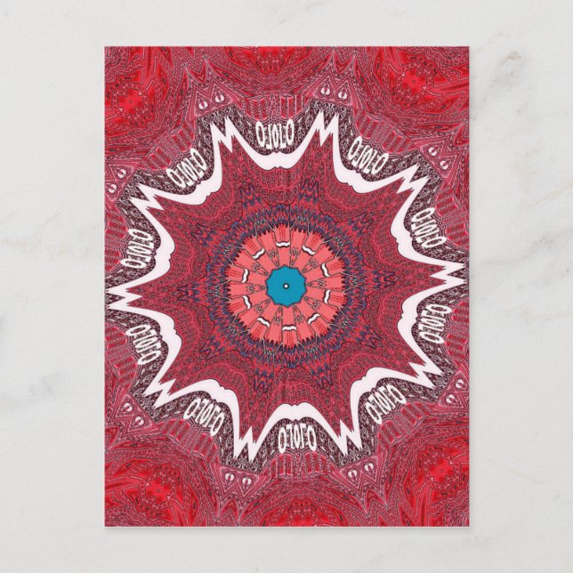 Sindh ethnic tribal pattern postcard (Front)
