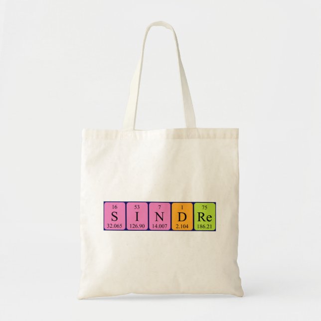 Sindre periodic table name tote bag (Front)