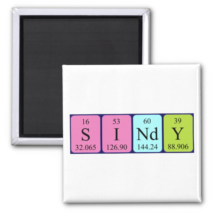 Sindy periodic table name magnet