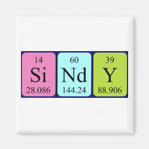 Sindy periodic table name magnet