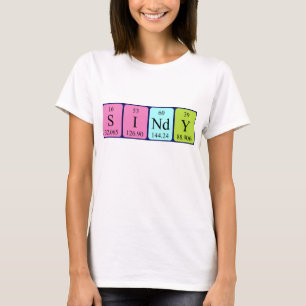 Sindy periodic table name shirt