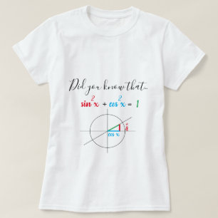 Sine and Cosine Identity Math Girl T-Shirt