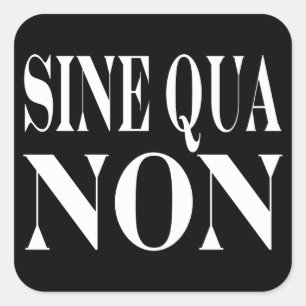 Sine Qua Non Famous Latin Quote: Words to live By Square Sticker