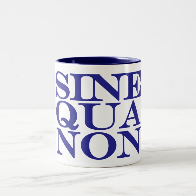 Sine Qua Non Latin Quote Mug (Center)