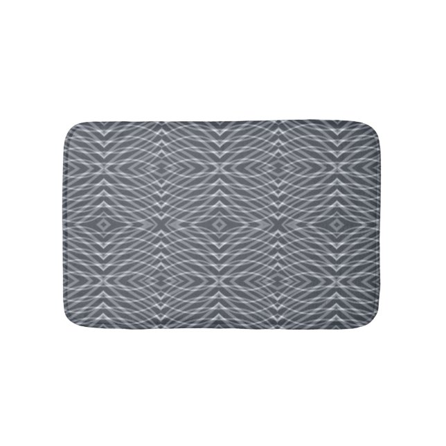 Sine Wave Pulse Signal Modern Abstract Art Design Bath Mat (Front)