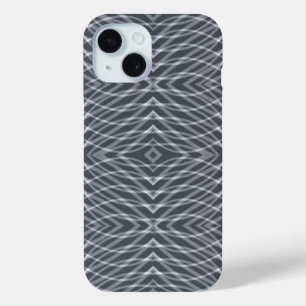 Sine Wave Pulse Signal Modern Abstract Art Design  iPhone 15 Case
