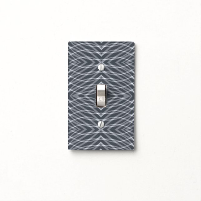 Sine Wave Pulse Signal Modern Abstract Art Design Light Switch Cover (In Situ)