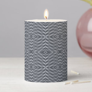 Sine Wave Pulse Signal Modern Abstract Art Design Pillar Candle