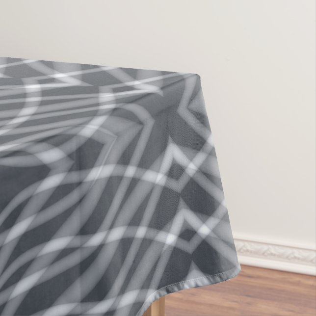 Sine Wave Pulse Signal Modern Abstract Art Design Tablecloth (In Situ)
