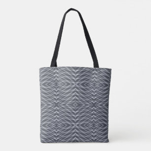 Sine Wave Pulse Signal Modern Abstract Art Design Tote Bag