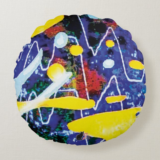 Sines KC image Round Pillow (Front)