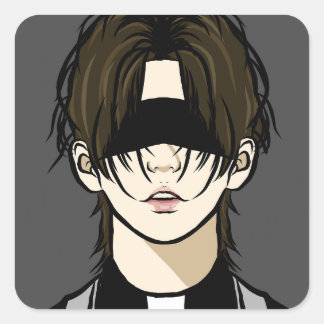 sinful desire square sticker