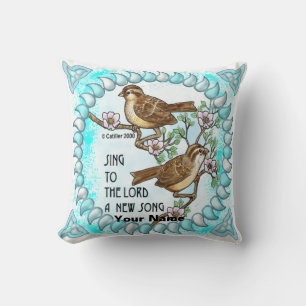 Sing a New Song Christian Throw Pillow