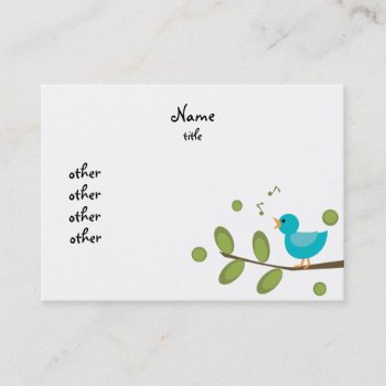 Sing-a-song Bird Business Card by candystore at Zazzle