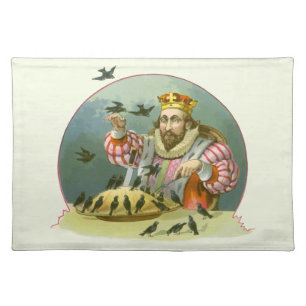 Sing a Song of Sixpence, Vintage Nursery Rhyme Cloth Placemat