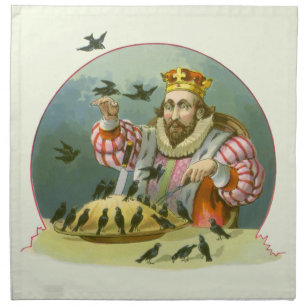 Sing a Song of Sixpence, Vintage Nursery Rhyme Napkin