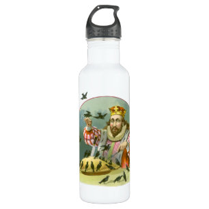 Sing a Song of Sixpence, Vintage Nursery Rhyme Stainless Steel Water Bottle
