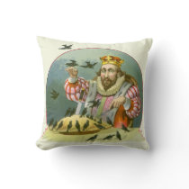 Sing a Song of Sixpence, Vintage Nursery Rhyme Throw Pillow