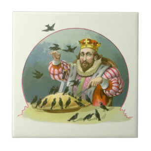 Sing a Song of Sixpence, Vintage Nursery Rhyme Tile