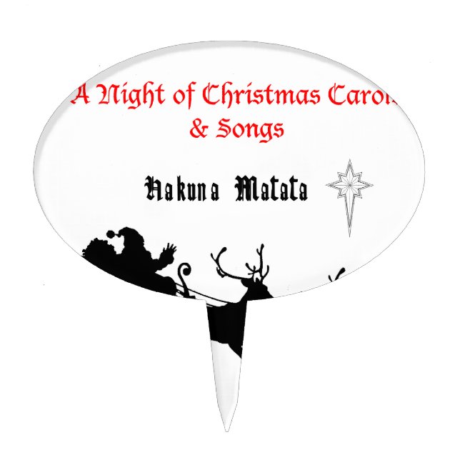 Sing Along Christmas – Carols & Festive Joy Cake Topper (Front)