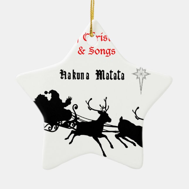 Sing Along Christmas – Carols & Festive Joy Ceramic Ornament (Front)