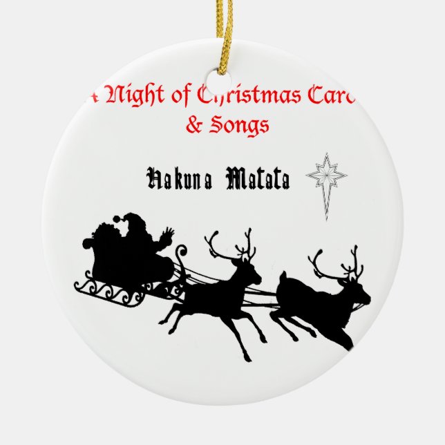 Sing Along Christmas – Carols & Festive Joy Ceramic Ornament (Front)