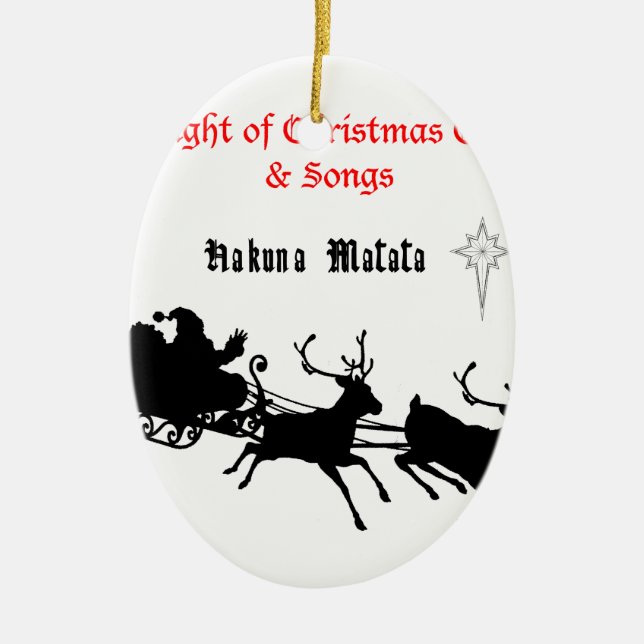 Sing Along Christmas – Carols & Festive Joy Ceramic Ornament (Front)