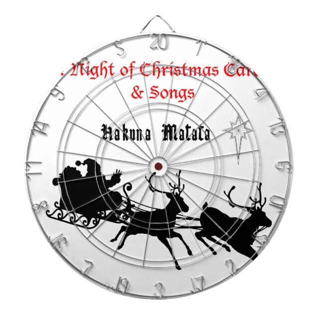 Sing Along Christmas – Carols & Festive Joy Dart Board (Front)
