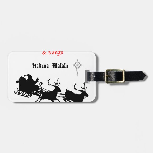 Sing Along Christmas – Carols & Festive Joy Luggage Tag (Front Horizontal)