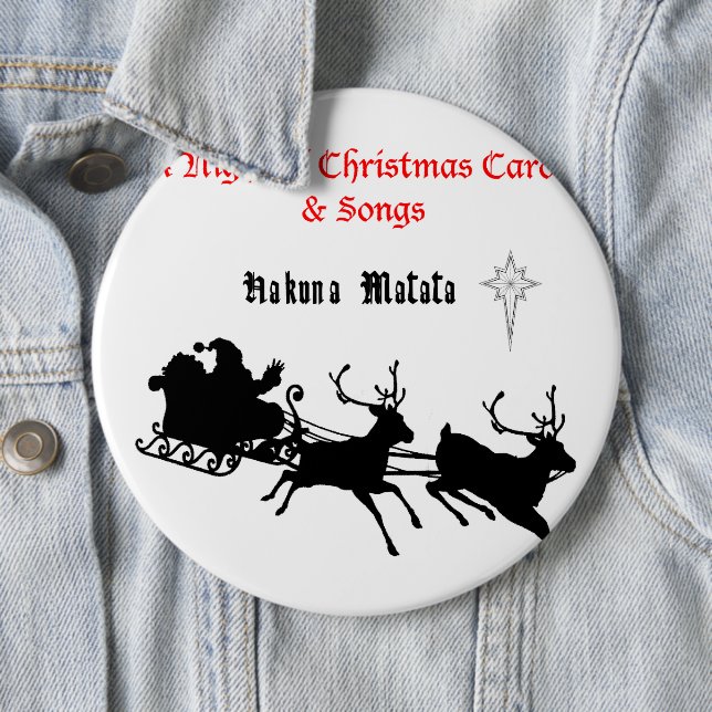 Sing Along Christmas – Carols & Festive Joy Pinback Button (In Situ)